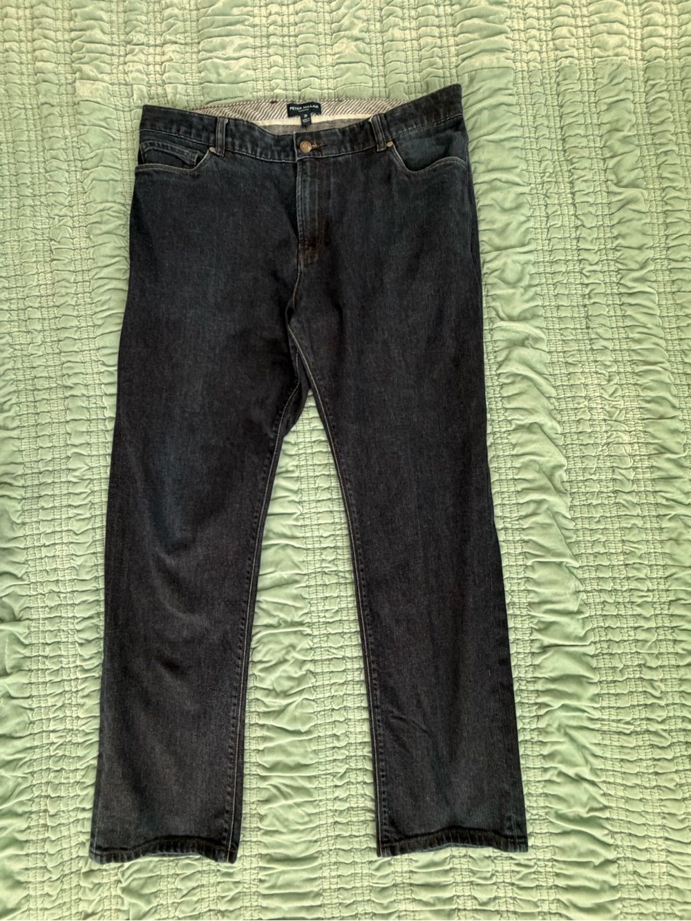 Peter Millar Men's Dark Blue Relaxed Jeans-38